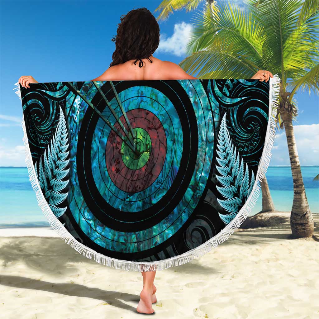 New Zealand Archery Beach Blanket Aotearoa Silver Fern Maori - Polynesian Pride