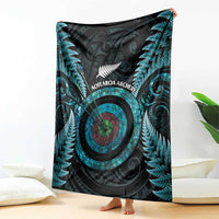 New Zealand Archery Blanket Aotearoa Silver Fern Maori - Polynesian Pride