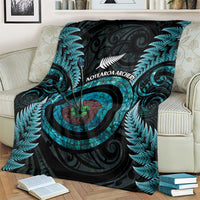 New Zealand Archery Blanket Aotearoa Silver Fern Maori - Polynesian Pride