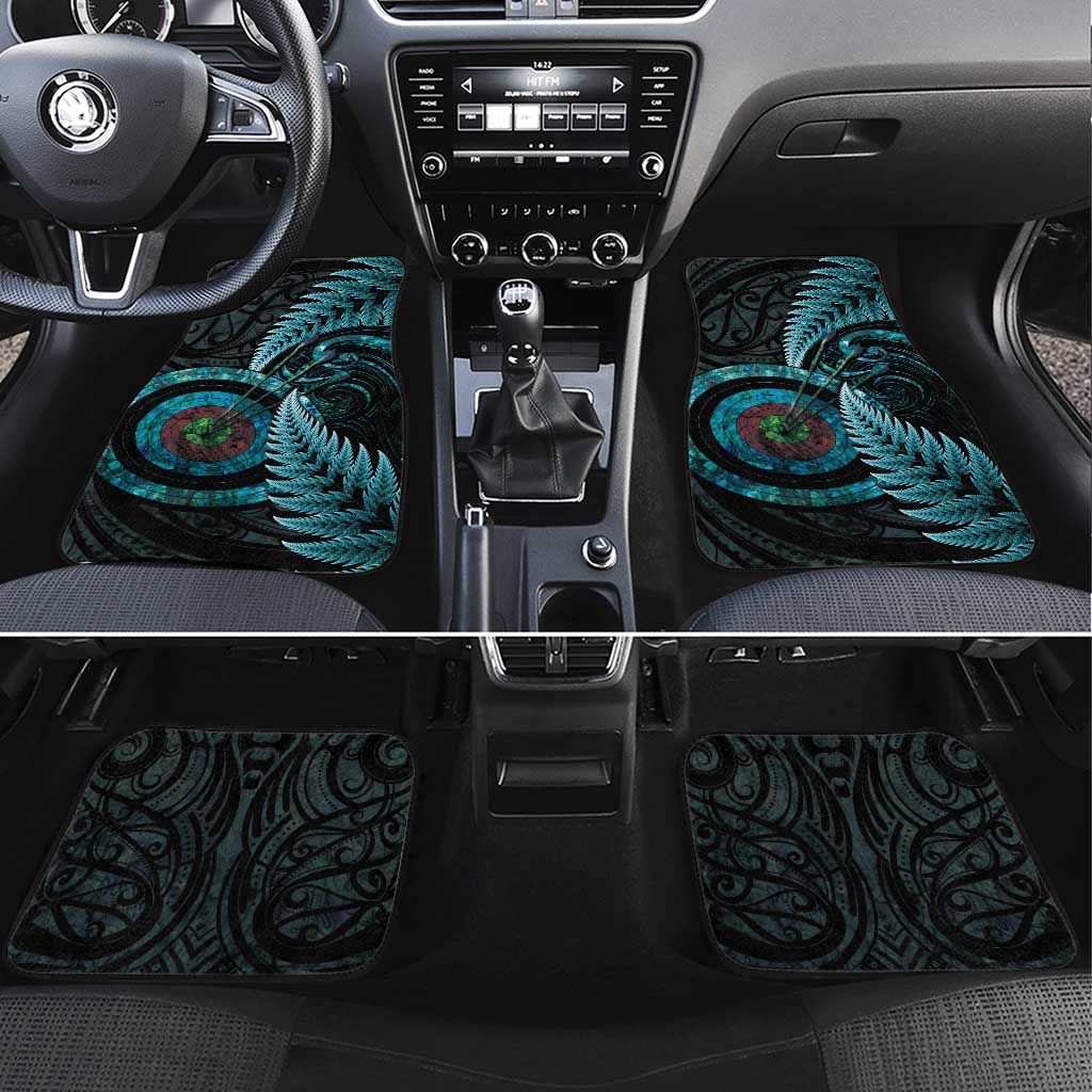 New Zealand Archery Car Mats Aotearoa Silver Fern Maori - Polynesian Pride
