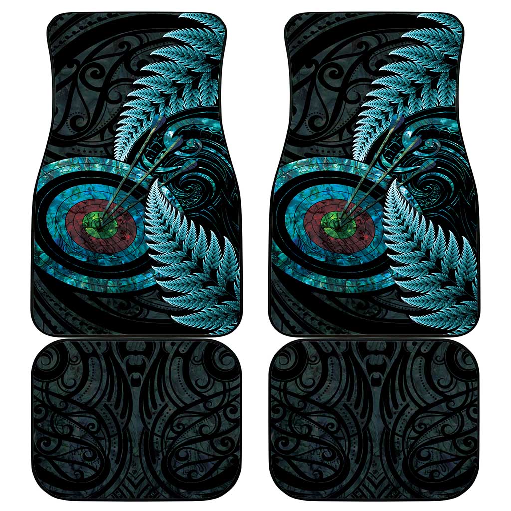 New Zealand Archery Car Mats Aotearoa Silver Fern Maori - Polynesian Pride