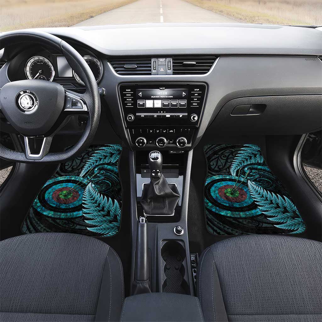 New Zealand Archery Car Mats Aotearoa Silver Fern Maori - Polynesian Pride