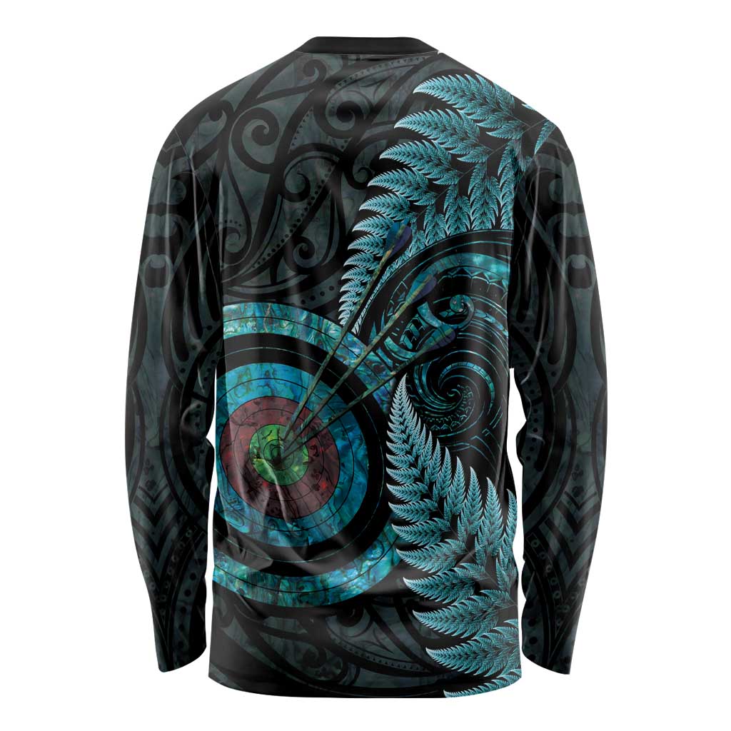 New Zealand Archery Long Sleeve Shirt Aotearoa Silver Fern Maori - Polynesian Pride