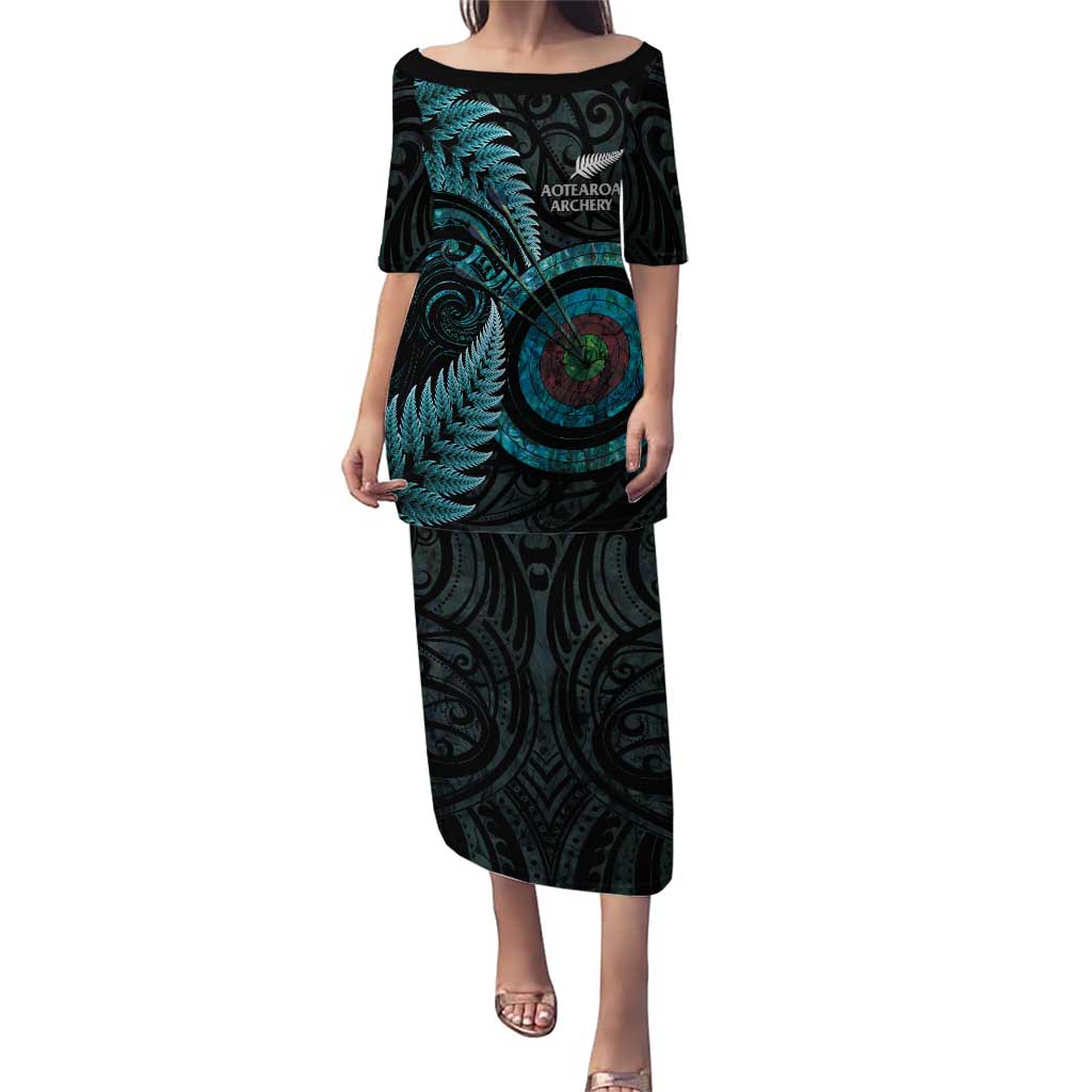 New Zealand Archery Puletasi Aotearoa Silver Fern Maori - Polynesian Pride