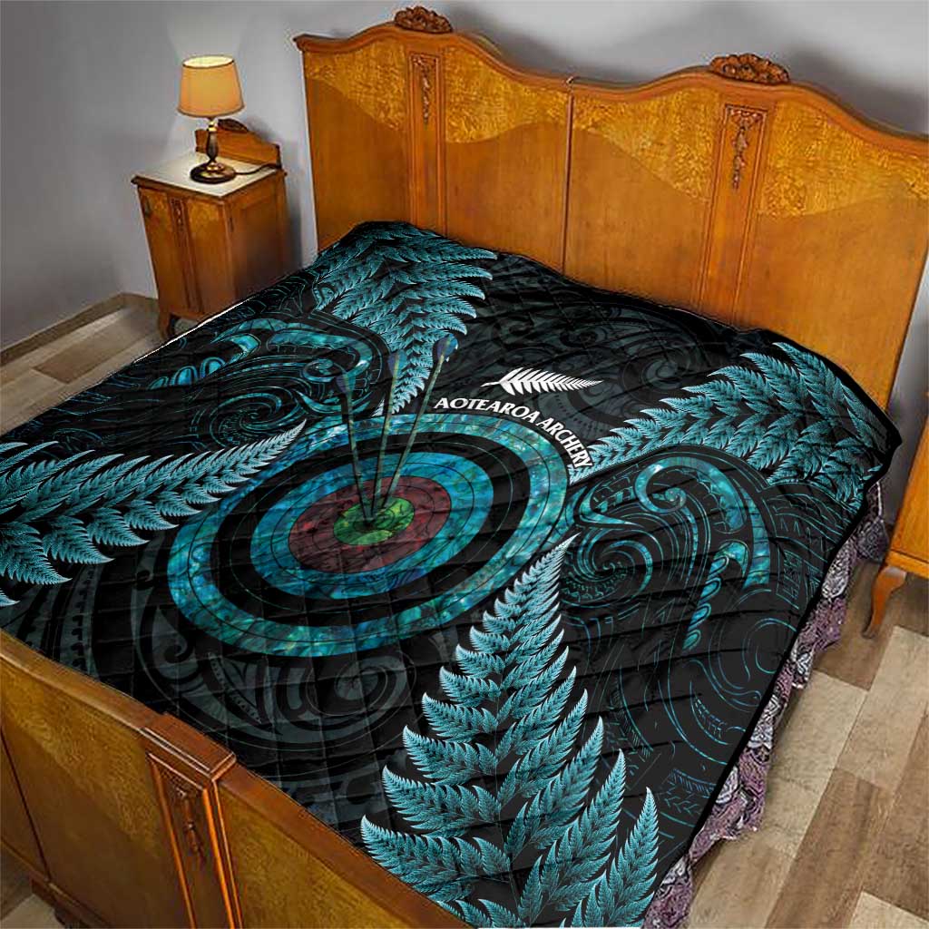 New Zealand Archery Quilt Aotearoa Silver Fern Maori - Polynesian Pride