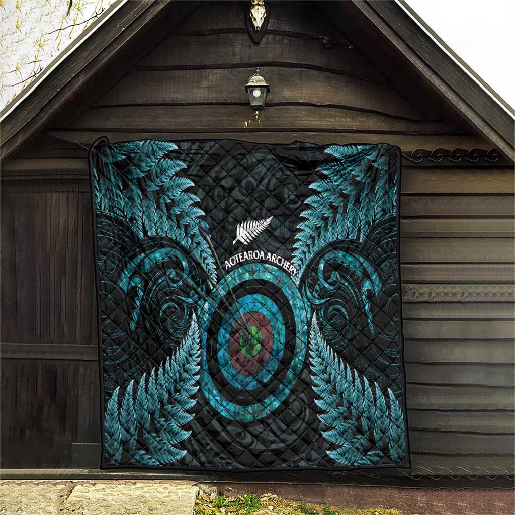 New Zealand Archery Quilt Aotearoa Silver Fern Maori - Polynesian Pride