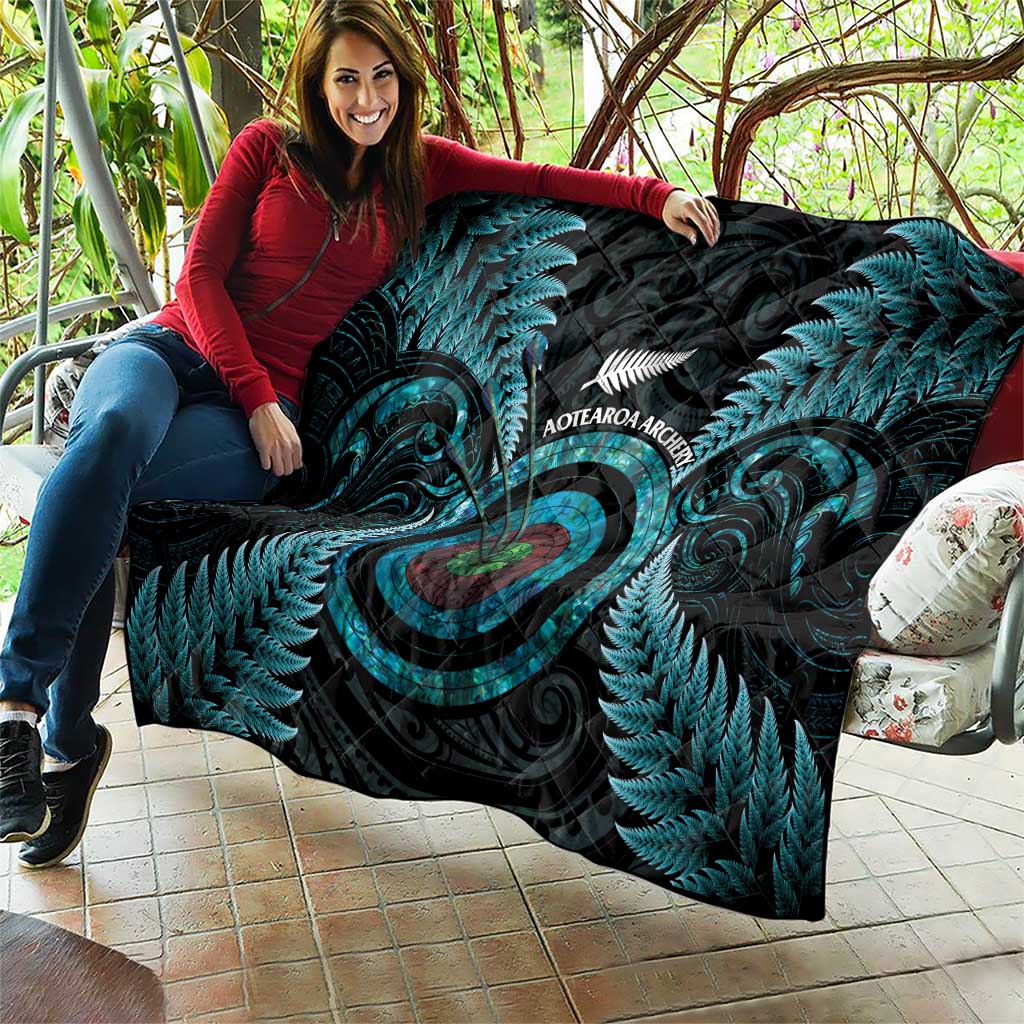 New Zealand Archery Quilt Aotearoa Silver Fern Maori - Polynesian Pride