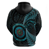 New Zealand Archery Zip Hoodie Aotearoa Silver Fern Maori - Polynesian Pride