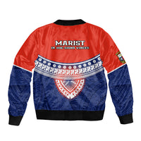 Fiji School Bomber Jacket Marist Brothers Fijian Tapa Pattern LT14 - Polynesian Pride