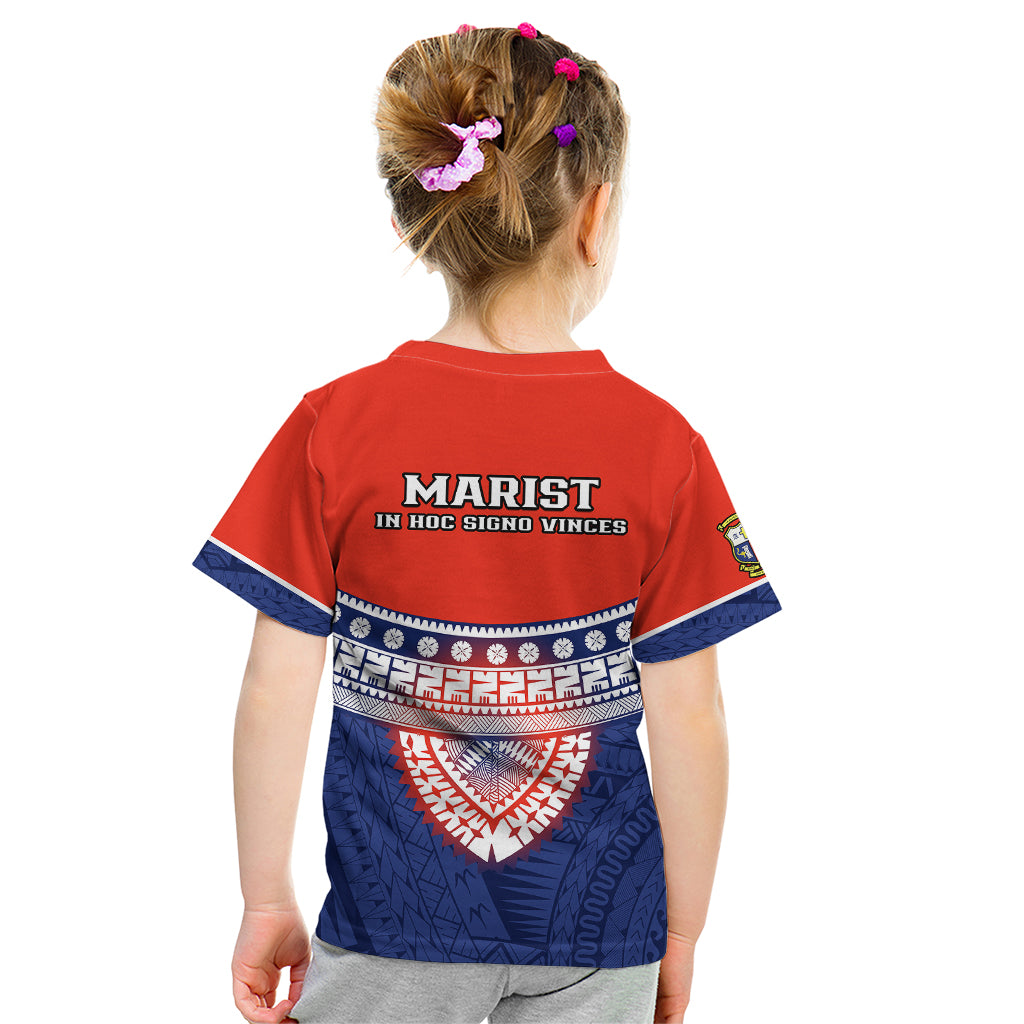 Fiji School Kid T Shirt Marist Brothers Fijian Tapa Pattern LT14 - Polynesian Pride