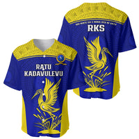 Fiji School Baseball Jersey Ratu Kadavulevu Heron With Fijian Tapa LT14 - Polynesian Pride