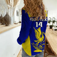 Custom Fiji School Women Casual Shirt Ratu Kadavulevu Heron With Fijian Tapa LT14 - Polynesian Pride