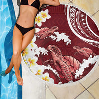 Blood Gold Polynesia Beach Blanket Polynesian Frangipani With Sea Turtles