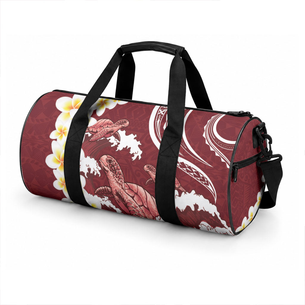 Blood Gold Polynesia Duffle Bag Polynesian Frangipani With Sea Turtles LT14 - Polynesian Pride