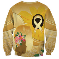 Polynesia Childhood Cancer Awareness Sweatshirt Be Bold Go Gold Polynesian Art