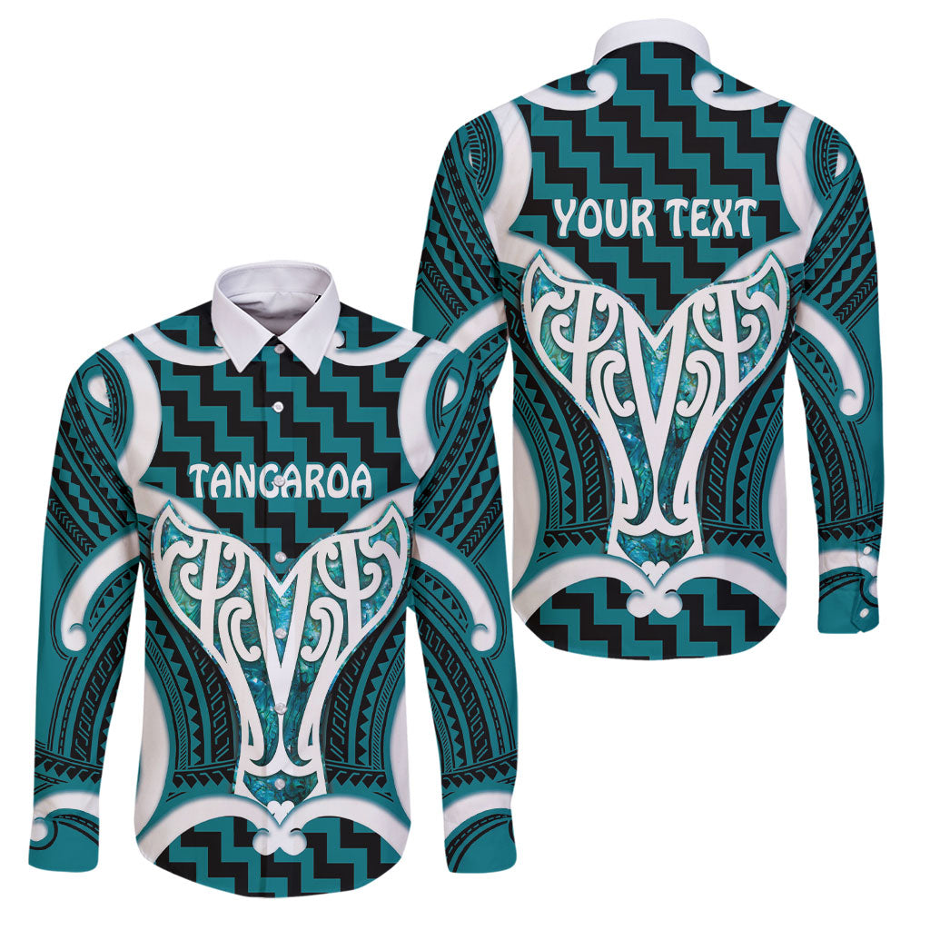 Aotearoa Atua Tangaroa Personalised Family Matching Summer Maxi Dress and Hawaiian Shirt God Of The Sea Maori Whale Tail Cyan
