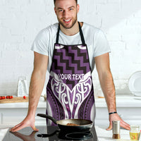 Aotearoa Atua Tangaroa Personalised Apron God Of The Sea Maori Whale Tail Purple
