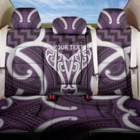 Aotearoa Atua Tangaroa Personalised Back Car Seat Cover God Of The Sea Maori Whale Tail Purple
