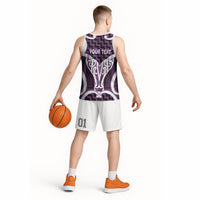 Aotearoa Atua Tangaroa Personalised Basketball Jersey God Of The Sea Maori Whale Tail Purple