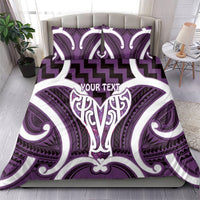Aotearoa Atua Tangaroa Personalised Bedding Set God Of The Sea Maori Whale Tail Purple