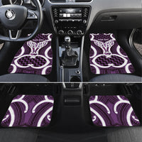 Aotearoa Atua Tangaroa Personalised Car Mats God Of The Sea Maori Whale Tail Purple