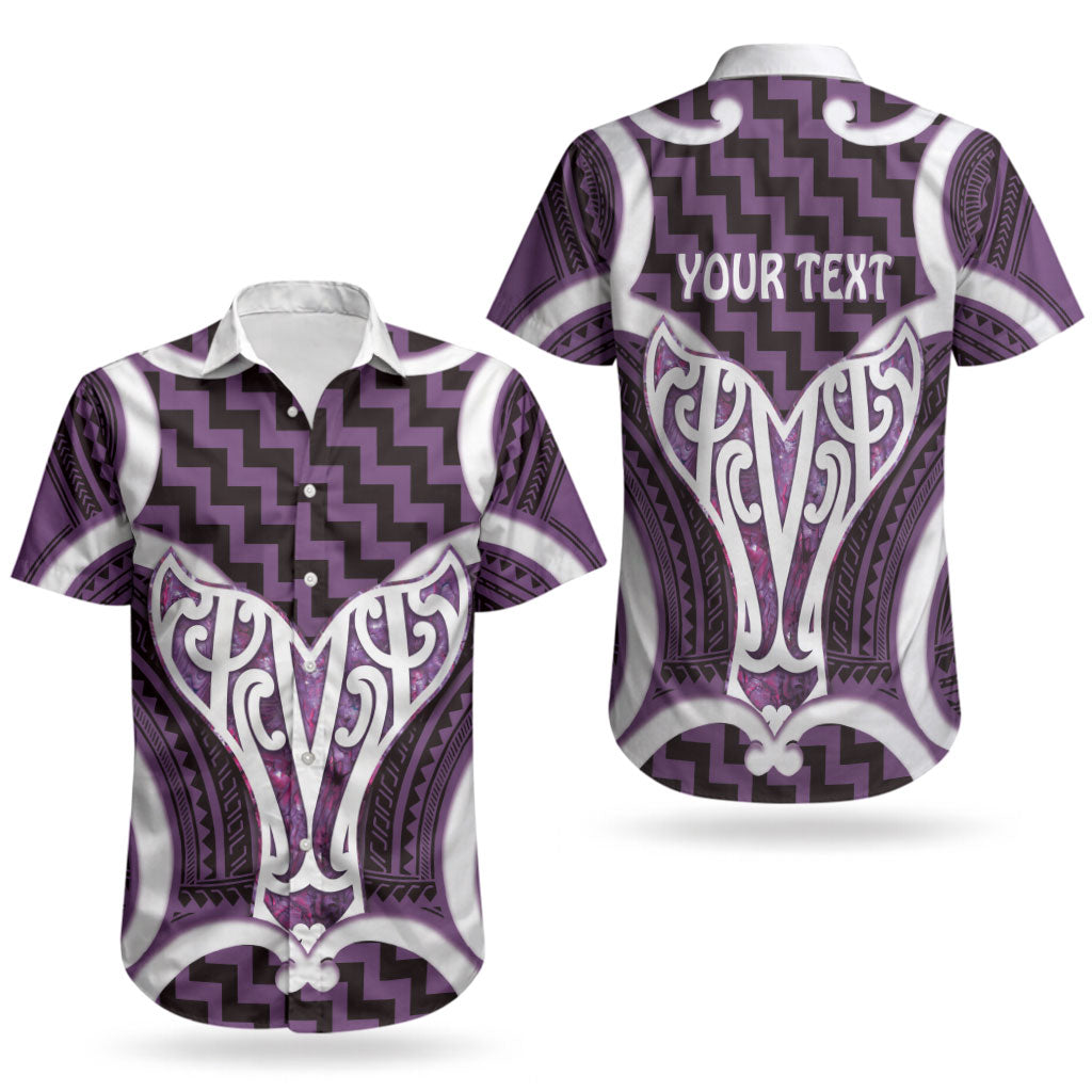Aotearoa Atua Tangaroa Personalised Couples Matching Mermaid Dress and Hawaiian Shirt God Of The Sea Maori Whale Tail Purple