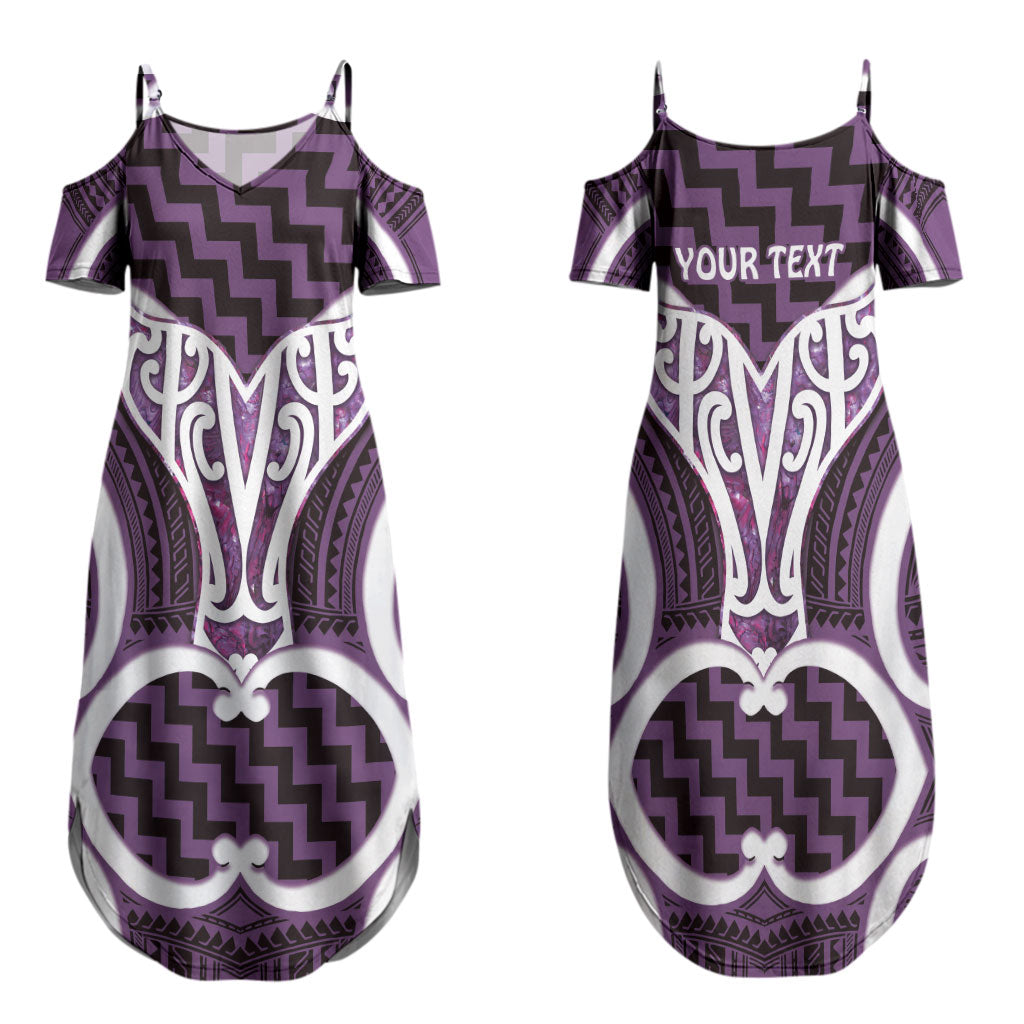 Aotearoa Atua Tangaroa Personalised Family Matching Summer Maxi Dress and Hawaiian Shirt God Of The Sea Maori Whale Tail Purple