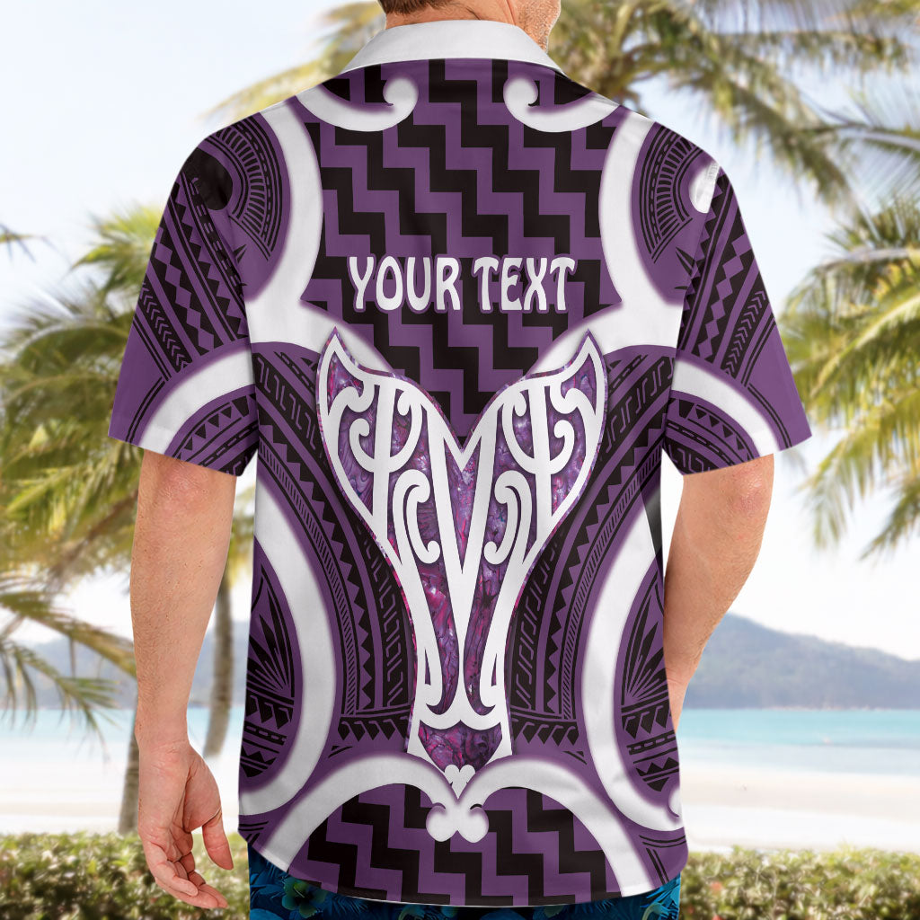 Aotearoa Atua Tangaroa Personalised Hawaiian Shirt God Of The Sea Maori Whale Tail Purple