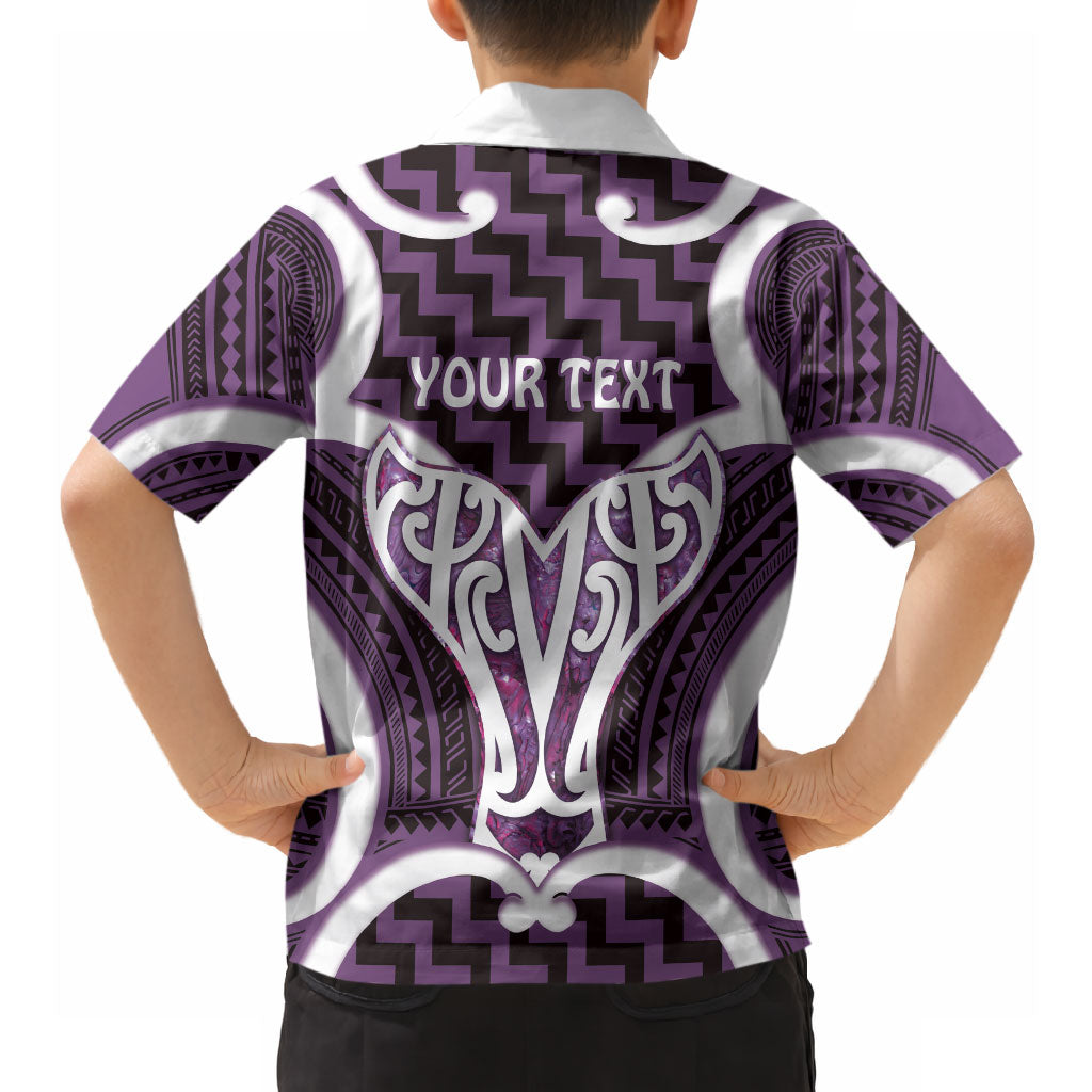 Aotearoa Atua Tangaroa Personalised Hawaiian Shirt God Of The Sea Maori Whale Tail Purple