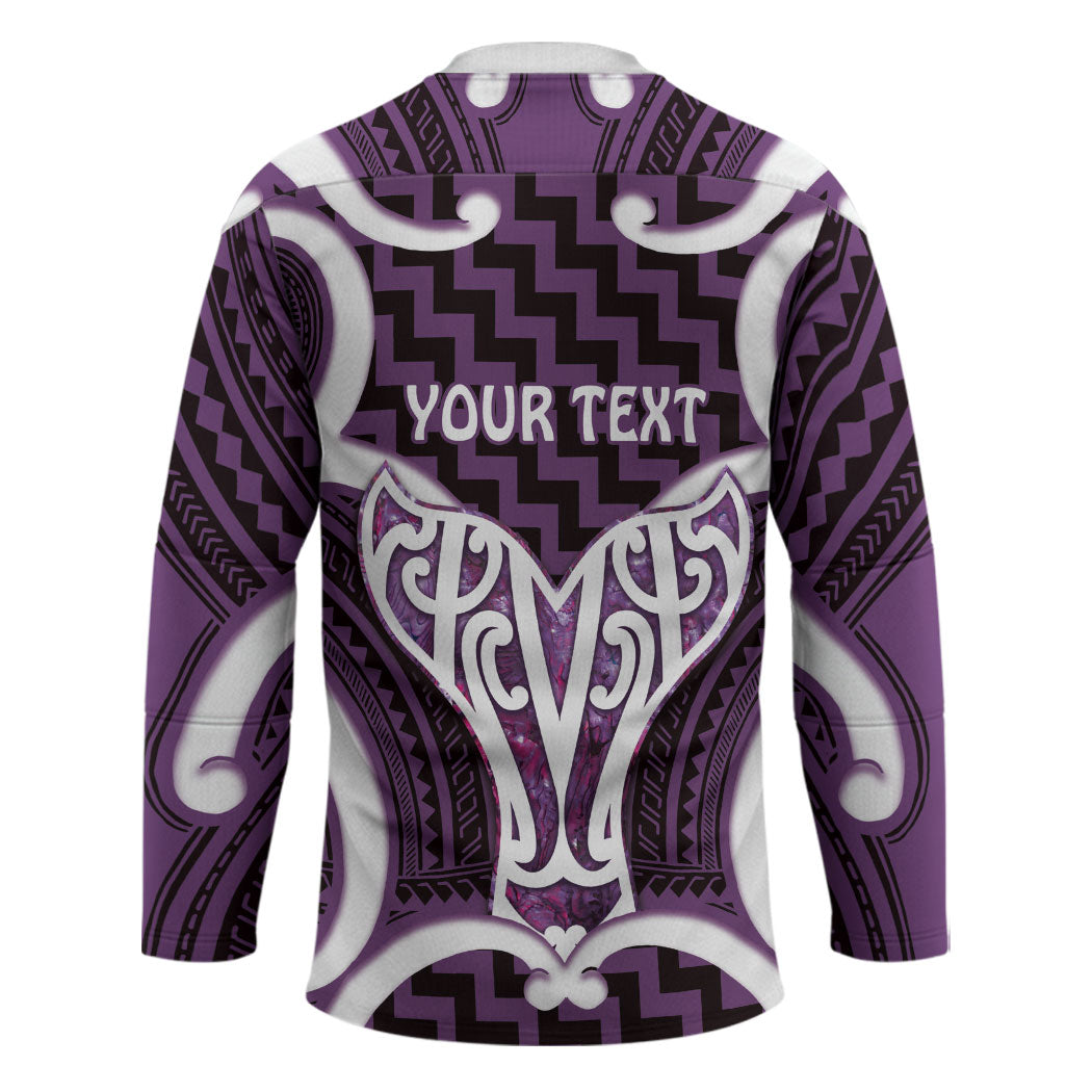 Aotearoa Atua Tangaroa Personalised Hockey Jersey God Of The Sea Maori Whale Tail Purple