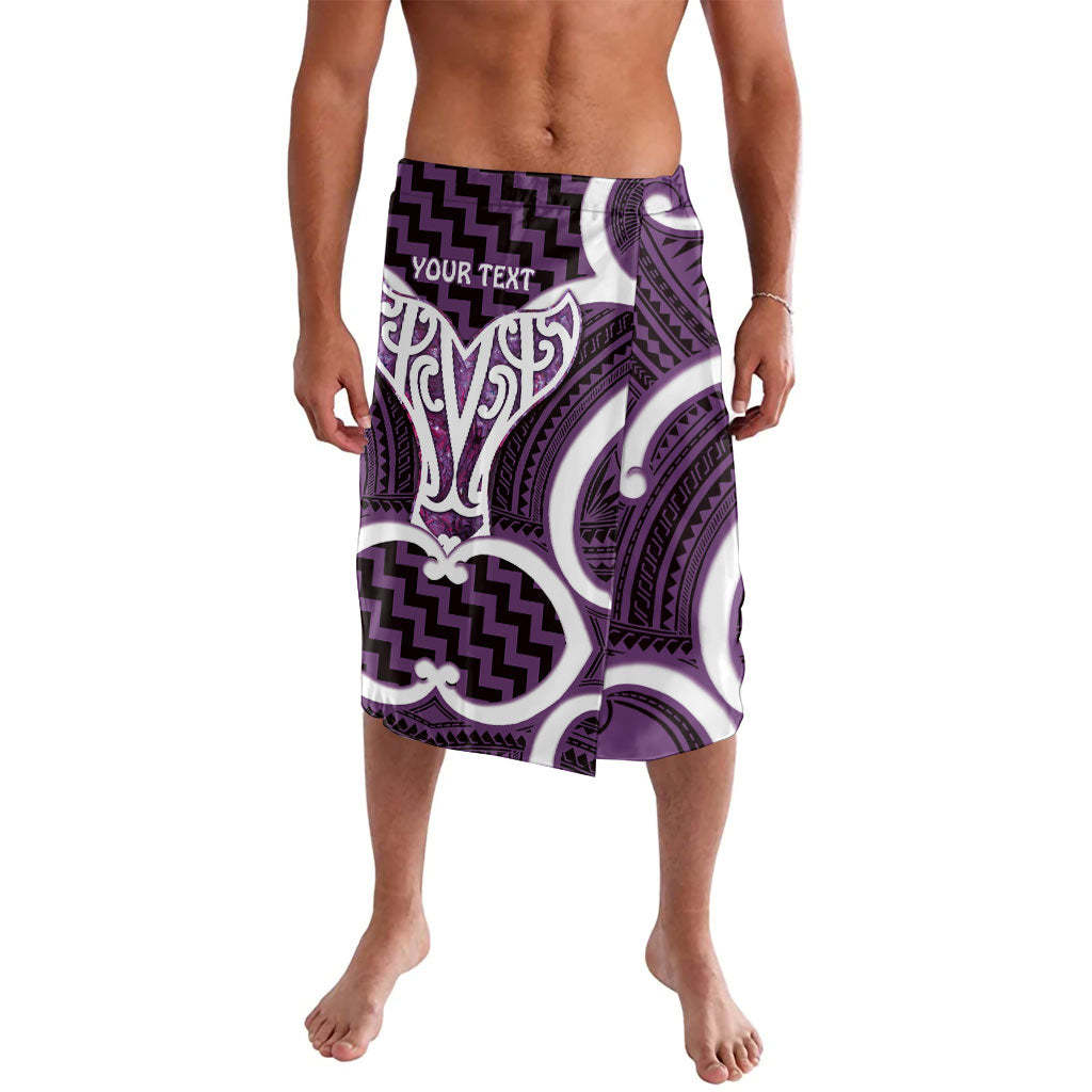 Aotearoa Atua Tangaroa Personalised Lavalava God Of The Sea Maori Whale Tail Purple