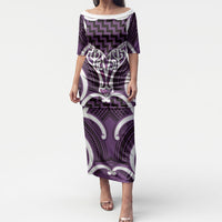 Aotearoa Atua Tangaroa Personalised Puletasi God Of The Sea Maori Whale Tail Purple