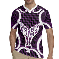 Aotearoa Atua Tangaroa Personalised Rugby Jersey God Of The Sea Maori Whale Tail Purple