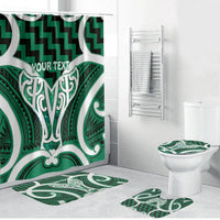 Aotearoa Atua Tangaroa Personalised Bathroom Set God Of The Sea Maori Whale Tail Green