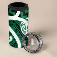 Aotearoa Atua Tangaroa Personalised 4 in 1 Can Cooler Tumbler God Of The Sea Maori Whale Tail Green