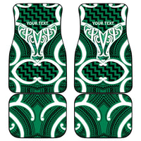 Aotearoa Atua Tangaroa Personalised Car Mats God Of The Sea Maori Whale Tail Green