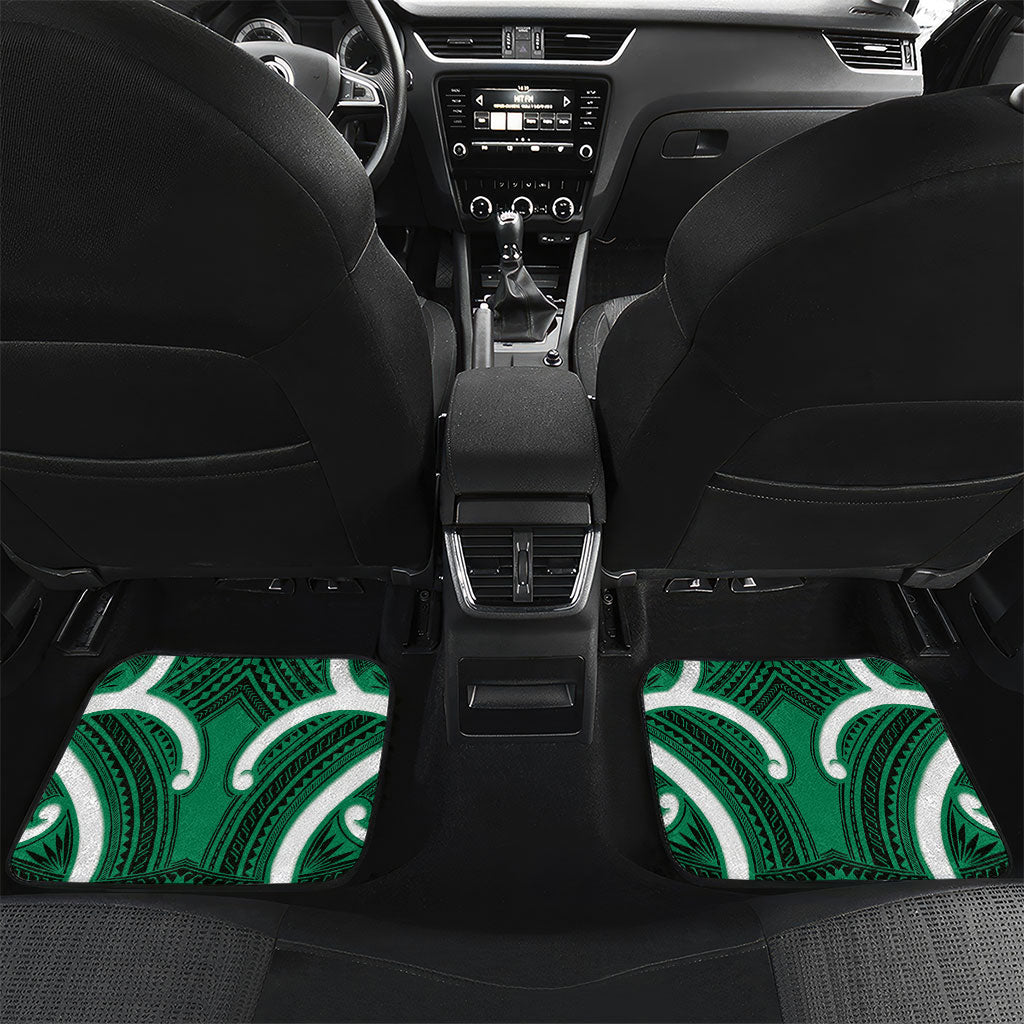 Aotearoa Atua Tangaroa Personalised Car Mats God Of The Sea Maori Whale Tail Green