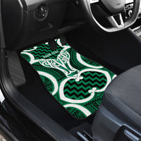 Aotearoa Atua Tangaroa Personalised Car Mats God Of The Sea Maori Whale Tail Green
