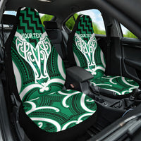 Aotearoa Atua Tangaroa Personalised Car Seat Cover God Of The Sea Maori Whale Tail Green
