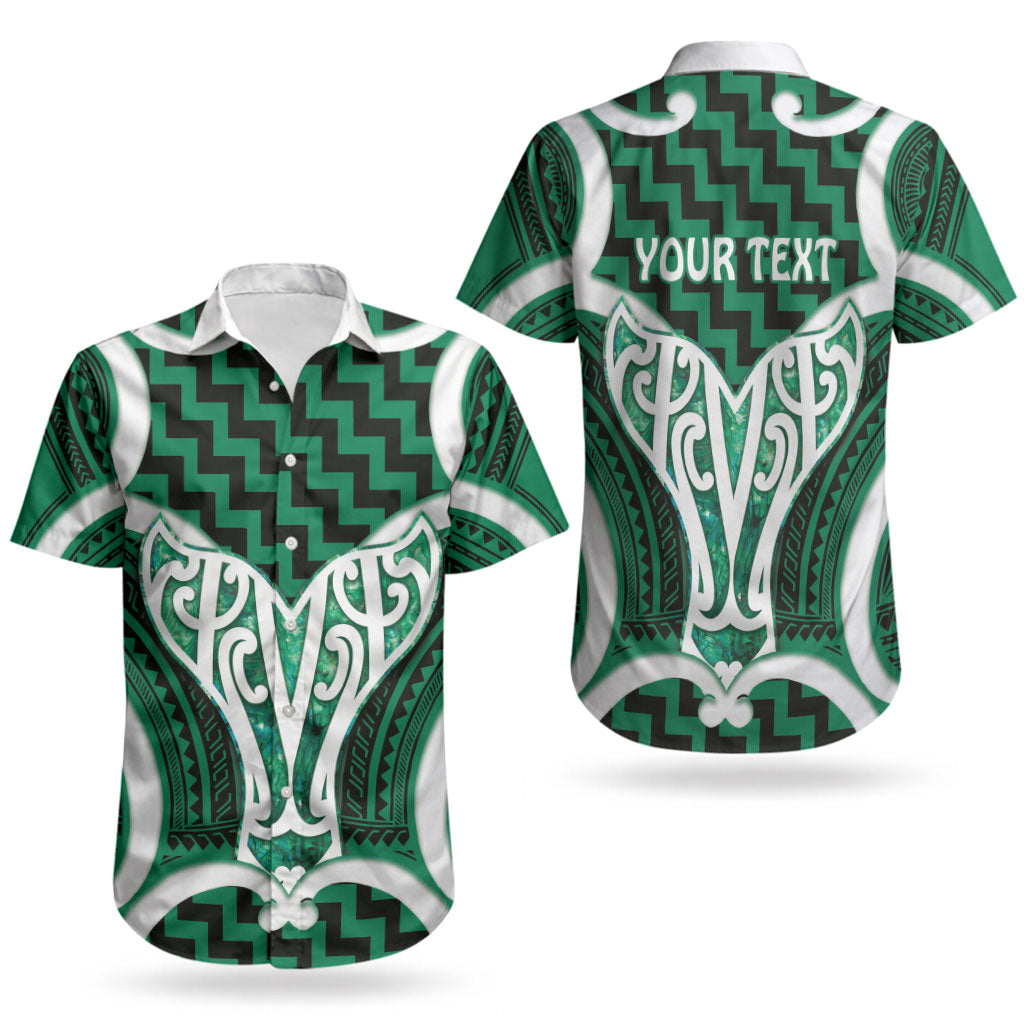 Aotearoa Atua Tangaroa Personalised Couples Matching Tank Maxi Dress and Hawaiian Shirt God Of The Sea Maori Whale Tail Green