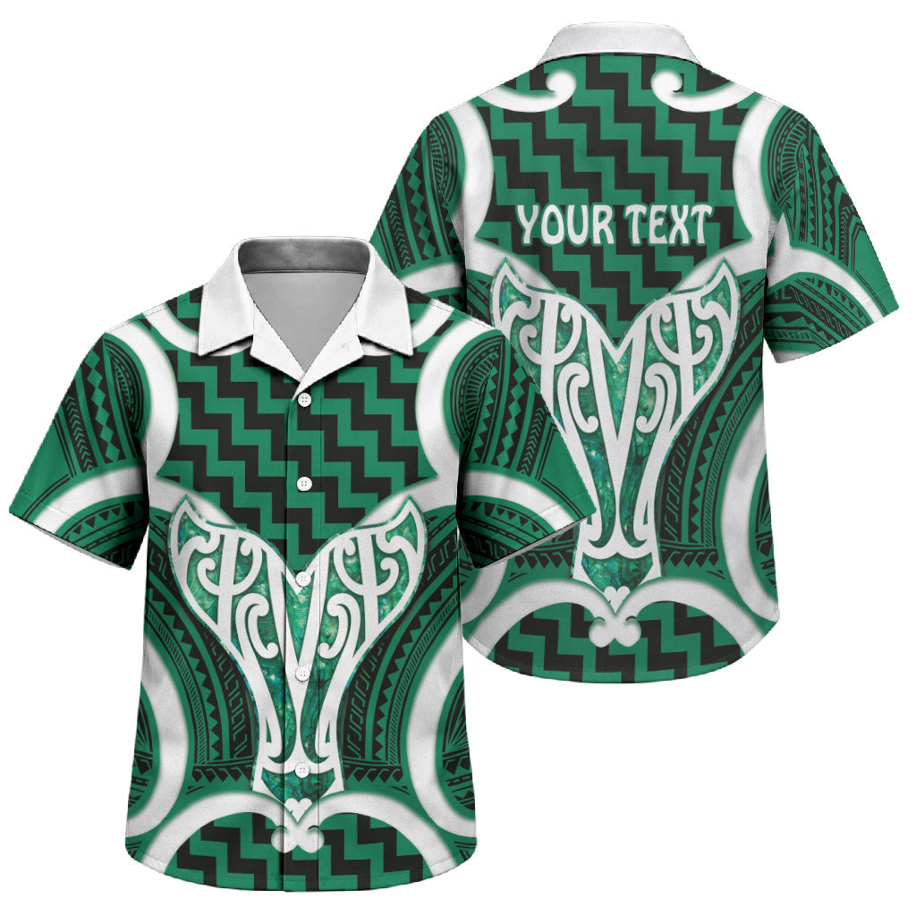 Aotearoa Atua Tangaroa Personalised Family Matching Short Sleeve Bodycon Dress and Hawaiian Shirt God Of The Sea Maori Whale Tail Green