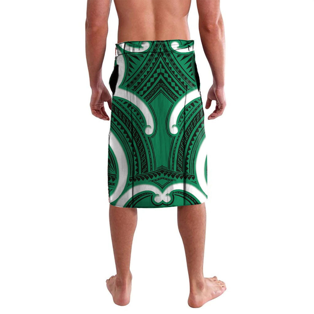 Aotearoa Atua Tangaroa Personalised Lavalava God Of The Sea Maori Whale Tail Green
