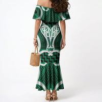 Aotearoa Atua Tangaroa Personalised Mermaid Dress God Of The Sea Maori Whale Tail Green