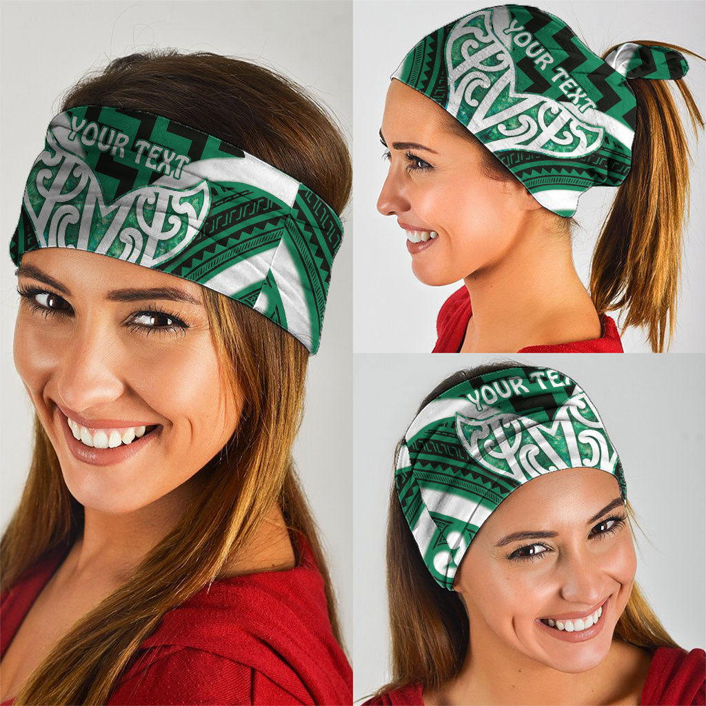Aotearoa Atua Tangaroa Personalised Neck Gaiter God Of The Sea Maori Whale Tail Green