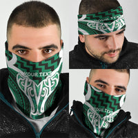 Aotearoa Atua Tangaroa Personalised Neck Gaiter God Of The Sea Maori Whale Tail Green