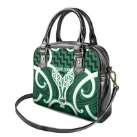 Aotearoa Atua Tangaroa Personalised Shoulder Handbag God Of The Sea Maori Whale Tail Green