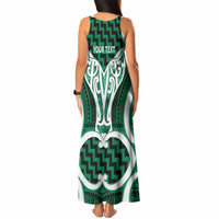 Aotearoa Atua Tangaroa Personalised Tank Maxi Dress God Of The Sea Maori Whale Tail Green