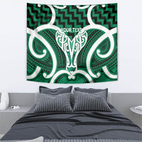 Aotearoa Atua Tangaroa Personalised Tapestry God Of The Sea Maori Whale Tail Green