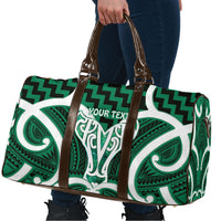 Aotearoa Atua Tangaroa Personalised Travel Bag God Of The Sea Maori Whale Tail Green