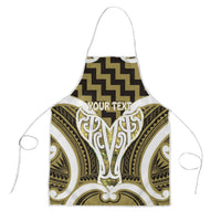 Aotearoa Atua Tangaroa Personalised Apron God Of The Sea Maori Whale Tail Yellow